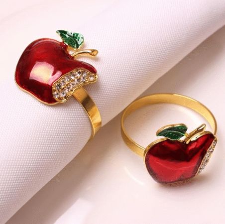 חבק מפיות תפוח לעיצוב שולחן