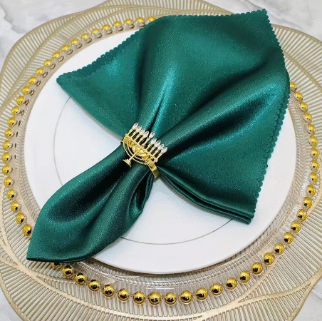 חבק מפיות חנוכיית זהב לעיצוב שולחן