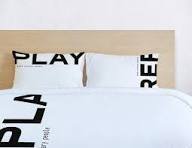 סט מצעים כותנה- REPLAY - לוגו שחור לבן