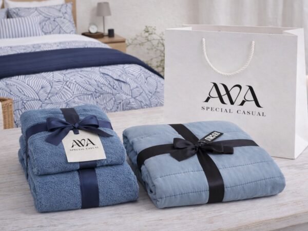 מארז מצעים זוגיים PARADISE , שמיכה זוגית  MILA JEANS, סט מגבות