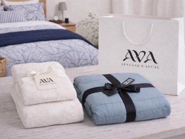 מארז מצעים זוגיים PARADISE , שמיכה זוגית  MILA JEANS, סט מגבות